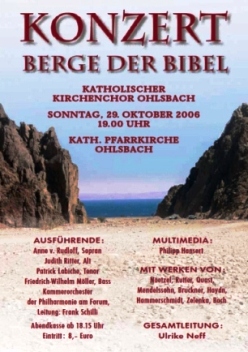 Konzertplakat Berge der Bibel